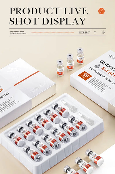 Facial Microneedling Serum Yeast Freeze-Dried Power Skin Care Set Shrink Pores Moisturizing Brighten Anti Aging Peptides Essence