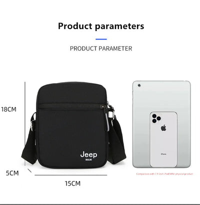 JEEP BULUO Men's Bags Crossbody Bag Messenger Waterproof Purse Nylon Zipper Shoulder Bag For Male Versatile Style