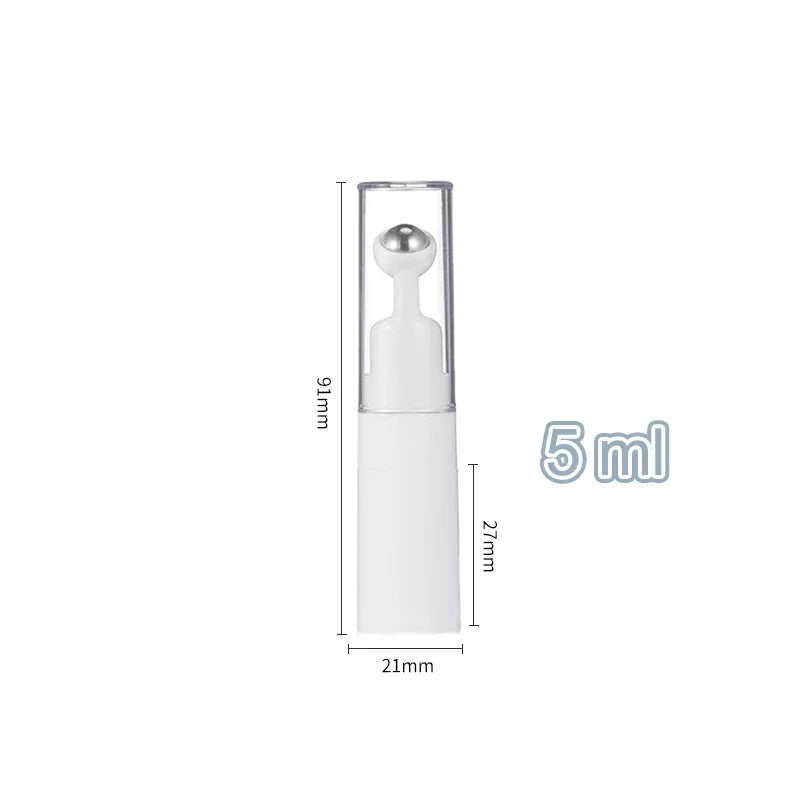 Eye Roller Massage Bottle Eye Cream Applicator with Steel Ball Empty Refillable Lotion Essential Oil Vacuum Travel Container