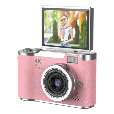 High-Definition HD Digital Camera 4K 48MP 8X Digital Zoom Video Camcorder CCD with Hanging Straps Flip Screen