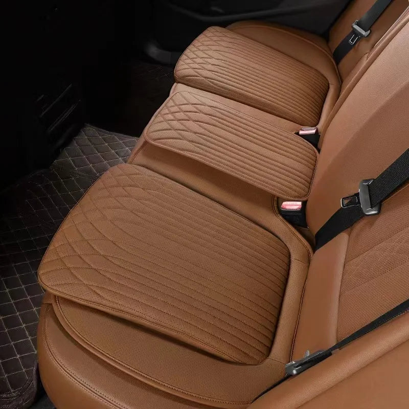 54cm Breathable Car Seat Cushion Luxury Leather Commercial Vehicle Non-slip Support Pad Universal High Rebound Sponge Seat Cover