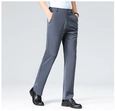 Plus Size Big and Tall Mens Trousers Business Casual Loose Straight Leg Pants Comfort Fit Office Work Commuting No Tight Classic