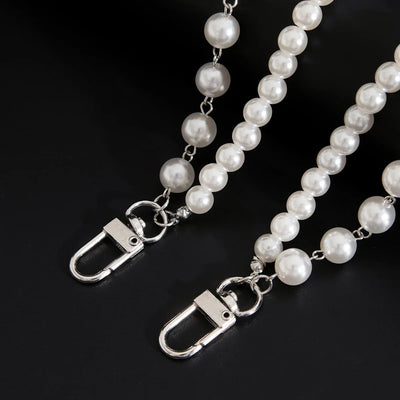 IngeSight.Z Men Hip Hop Multilayer Imitation Pearl Jeans Pants Keychain Chain Women Trousers Hipster Pant Chain Party Decoration