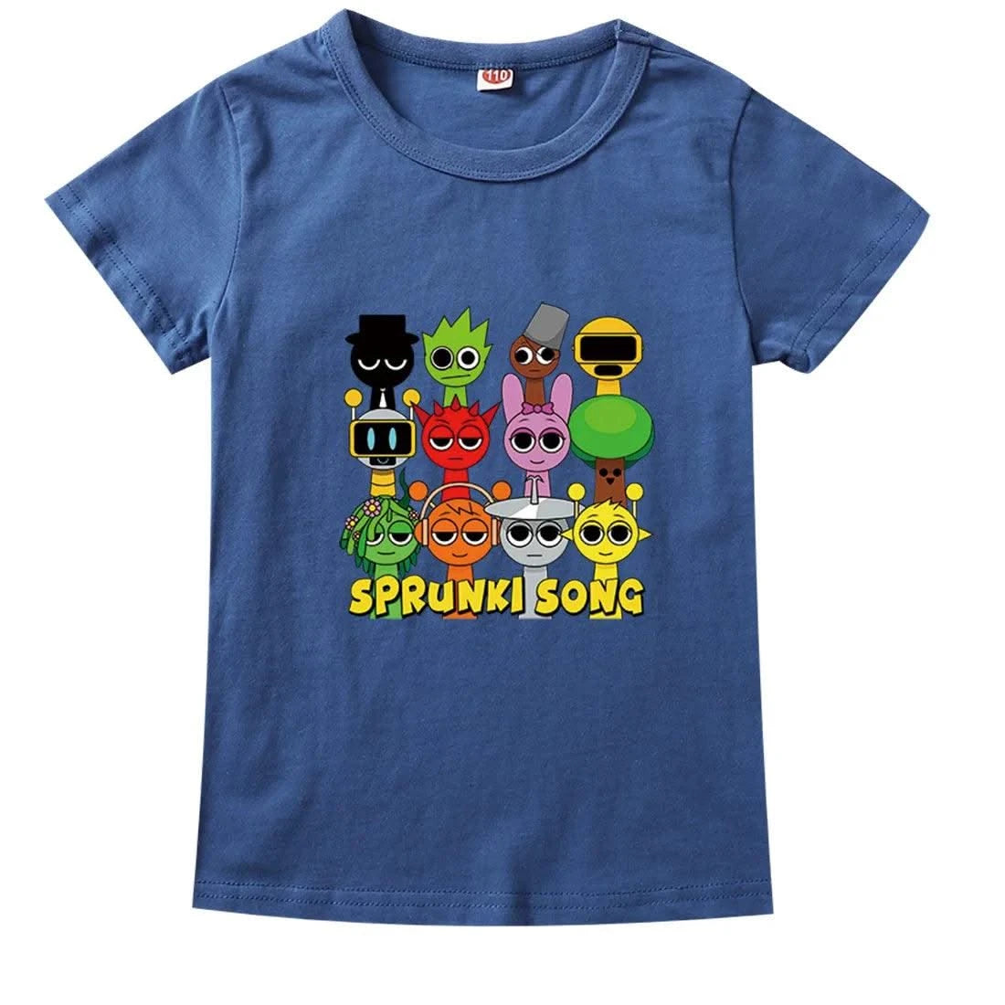 Camisas Sprunki Incredibox Figuras Kids Game Sprunky Tshirt Boys Short Sleeve Tops Girls Cartoon Clothes Children Summer Clothes