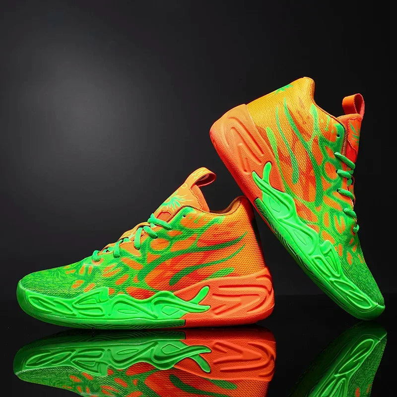 Basketball Shoes for Men Soft Lightweight Training Field Anti Slip Shock-Absorbing Breathable Cofmortable High-top Sneaker Man
