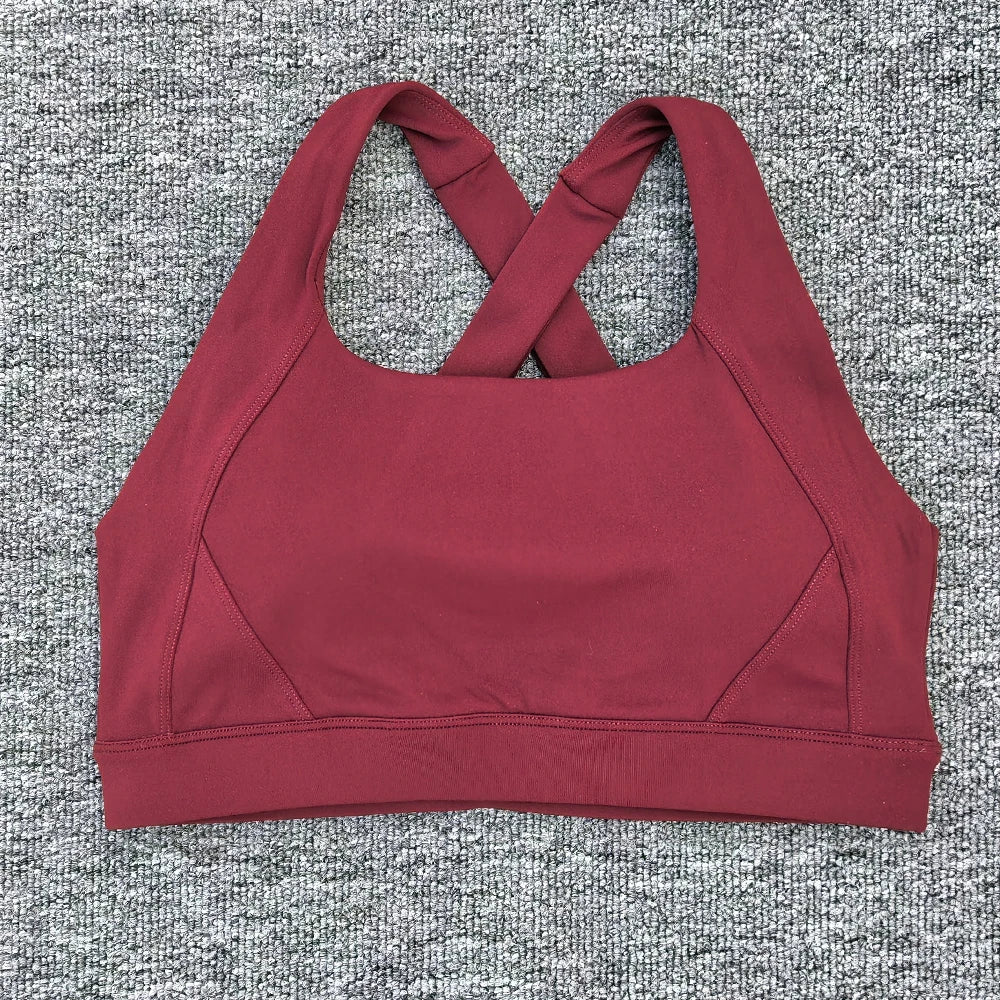 Breathable Sports Bra for Women, Fitness Top, Push Up Sport Bra, Fixed Pad, Yoga Underwear, Sport Tops Running Vest, Gym Wear