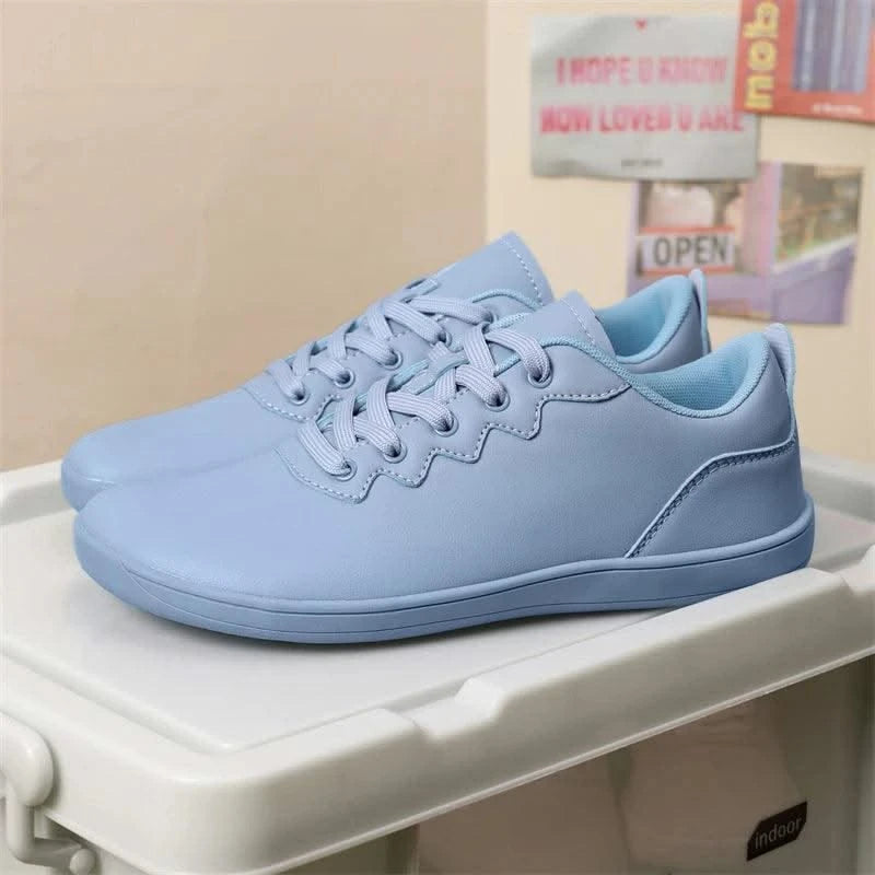 Women Shoes Wide Barefoot Shoes for Women Minimalist Split Leather Casual Shoes Comfortable Pink White Shoes Walking Sneakers