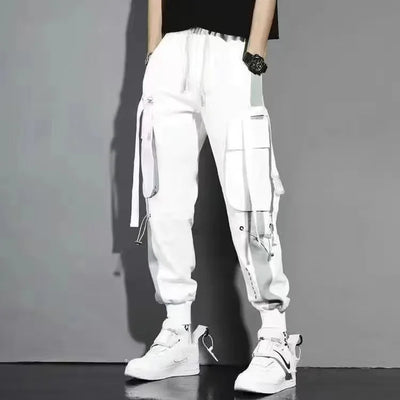 New Big Pockets Cargo Pants Women Ankle-length High Waist Drawstring Loose Streetwear Hip Hop Versatile Joggers Trousers Female