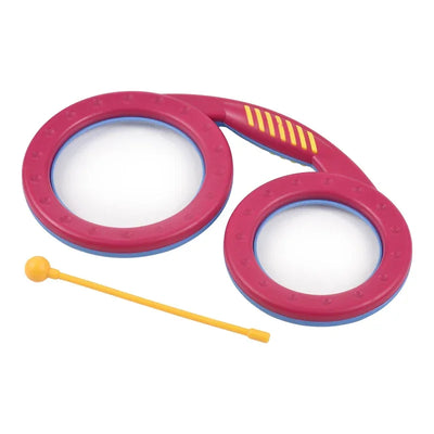 Glasses Drum Clapping Drum Orff Musical Instrument Special-shaped Drum Percussion Instrument 2 Color Double-sided Drum for Gifts