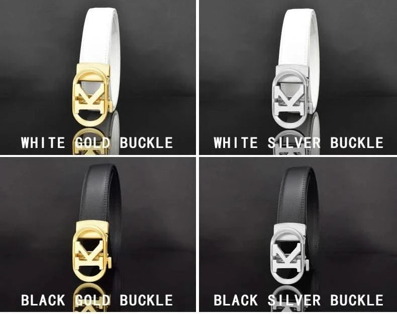 Men Fashion K Letter High quality Genuine Leather  Designer Belts | Male Waist Strap