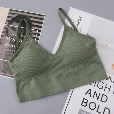 Women's Tube Top Crop Seamless Back Outdoor Sports Underwear Bra