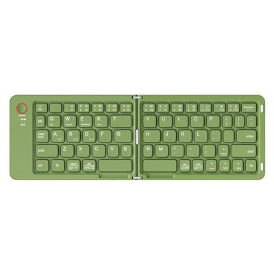 Double Folding Keyboard Mini Wireless Keyboard Foldable Dual Bluetooth Keyboard with Touchpad for Windows Android IOS iPad Phone