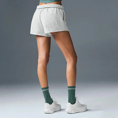 Women Sweatshirt  Accolade 1/4 Zip Pullover Yoga Leisure Top Stand Up Collar Coat Hoodie Fitness Loose Wide Leg Shorts Sport Set
