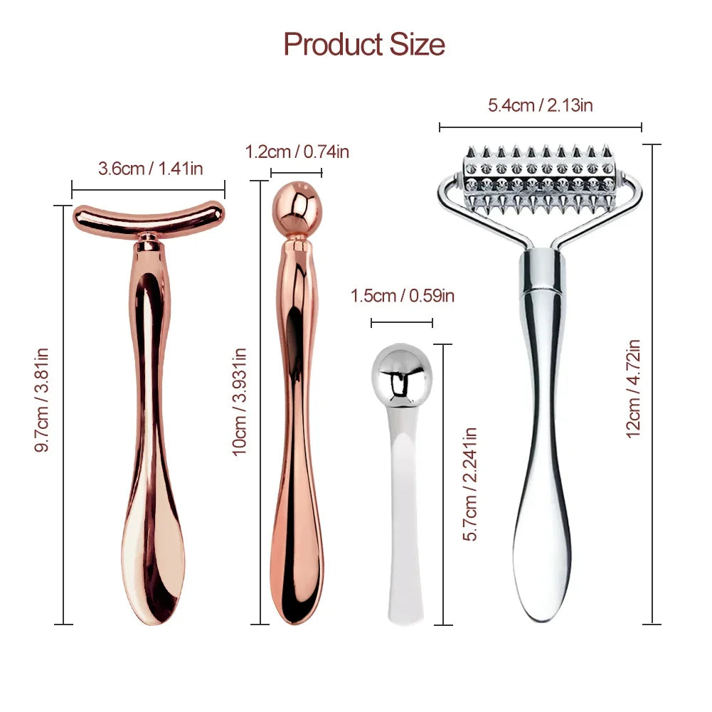 Face Eye Roller Massage Neck Stick Spatula Massager Anti Eye Pouch Dark Circles Cream Spoon Applicator Removal Shrink Pores