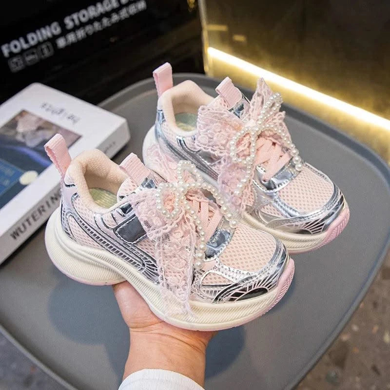 Children Sports Shoes 2025 New Spring Autumn Boys White Shoes Girls Breathable Mesh Casual Soft Sole Sneakers Kids Running Shoes