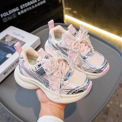 Children Sports Shoes 2025 New Spring Autumn Boys White Shoes Girls Breathable Mesh Casual Soft Sole Sneakers Kids Running Shoes
