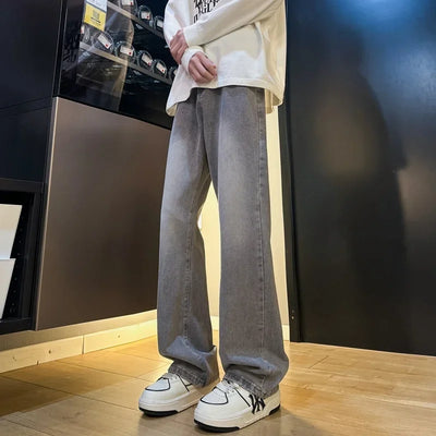 Autumn New Men's Jeans Baggy Straight Wide Leg Male Fashion Vintage Denim Pants Men Youth Popular Brand Streetwear Jean Trousers