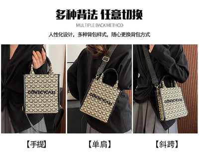 2025 Designer Sheet Music Bag for Women - Colorblock Crossbody Purse, Chic Shoulder & Handheld Tote with Adjustable Strap