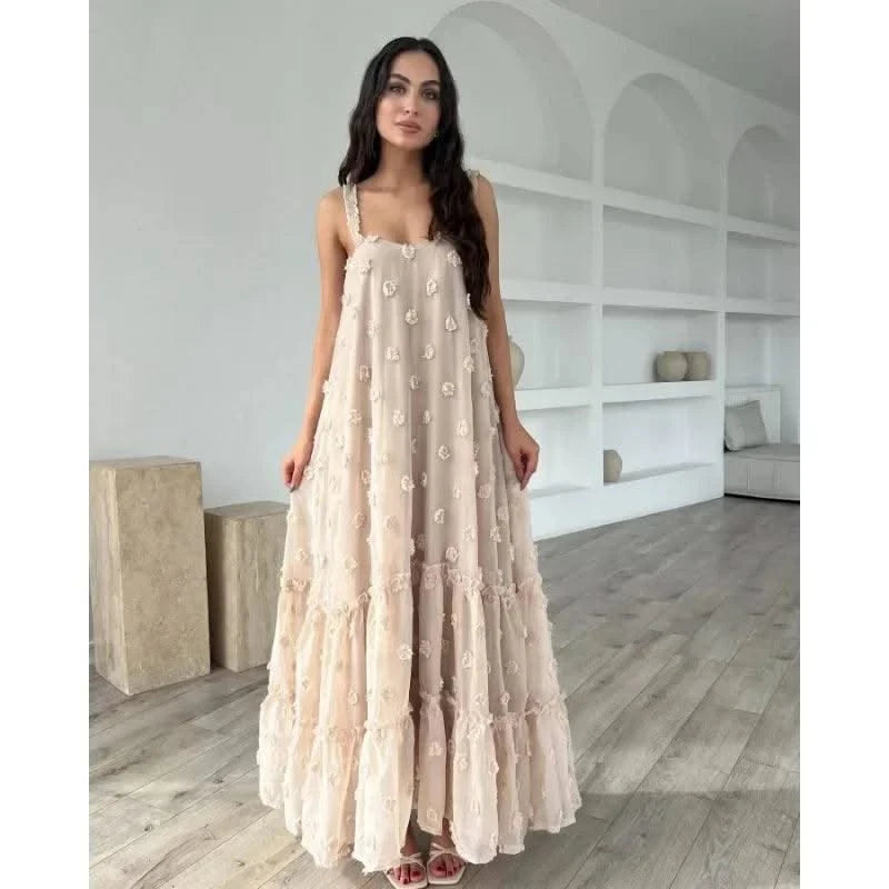 Summer Women Floral Print Party Dress Elegant New Fashion Strap V Neck High Waist Halter Corset Ruffle Evening Long Dress Robe