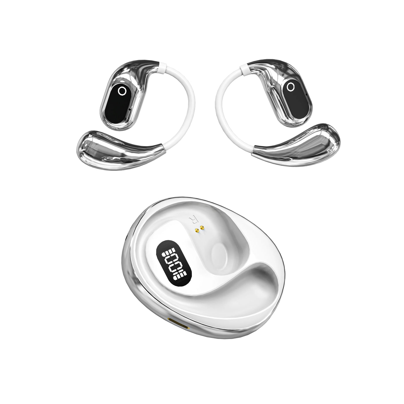 Wireless Earbuds, New 50H Bluetooth 5.4 Headphones Sport, HiFi Stereo Sound Wireless Earphones with Earhooks, IP7 Waterproof Ear