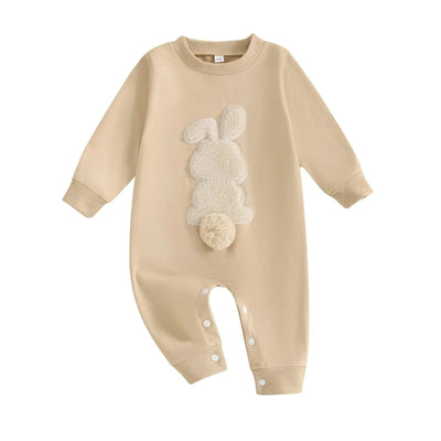 Rabbit  Embroidered Jumpsuit for Infants and Young Children  |Spring Easter | Long Crawling Clothes