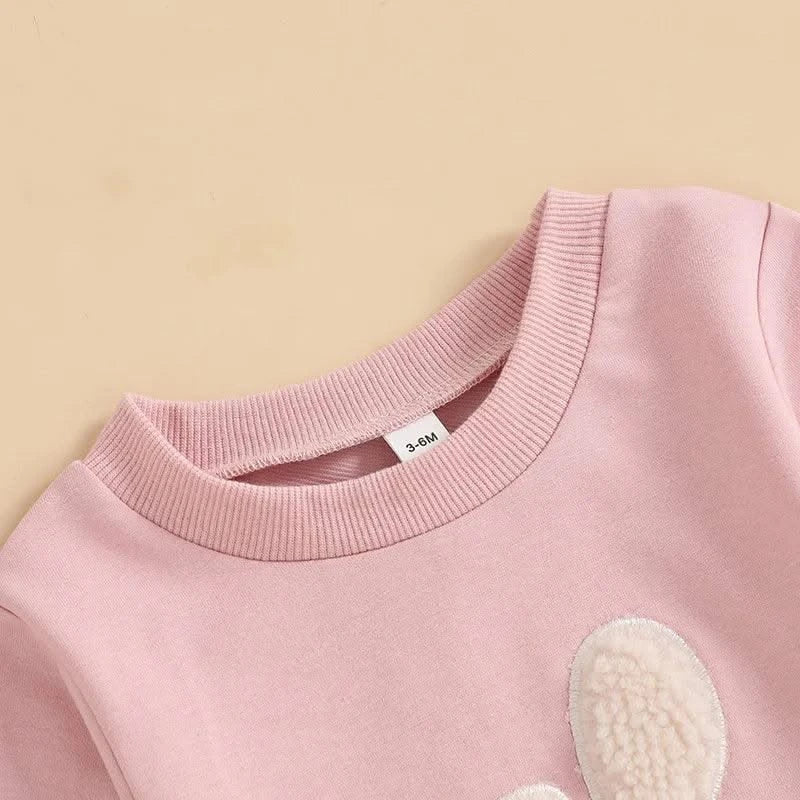 Rabbit  Embroidered Jumpsuit for Infants and Young Children  |Spring Easter | Long Crawling Clothes