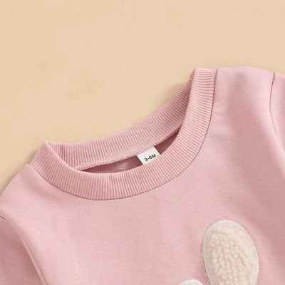 Rabbit  Embroidered Jumpsuit for Infants and Young Children  |Spring Easter | Long Crawling Clothes