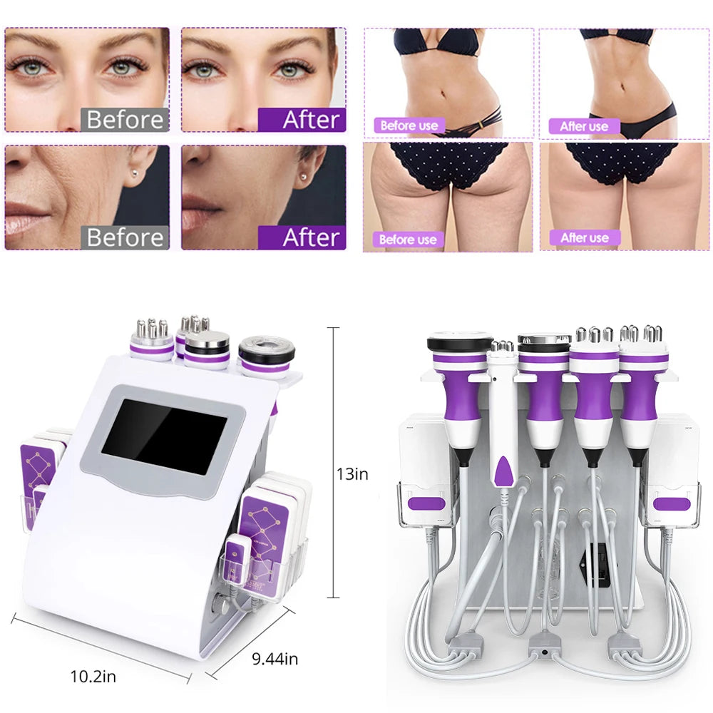 5/6/9 In 1 Cavitation Machine Body Slimming Skin Tightening Facial Care Tool for Salon Home Use