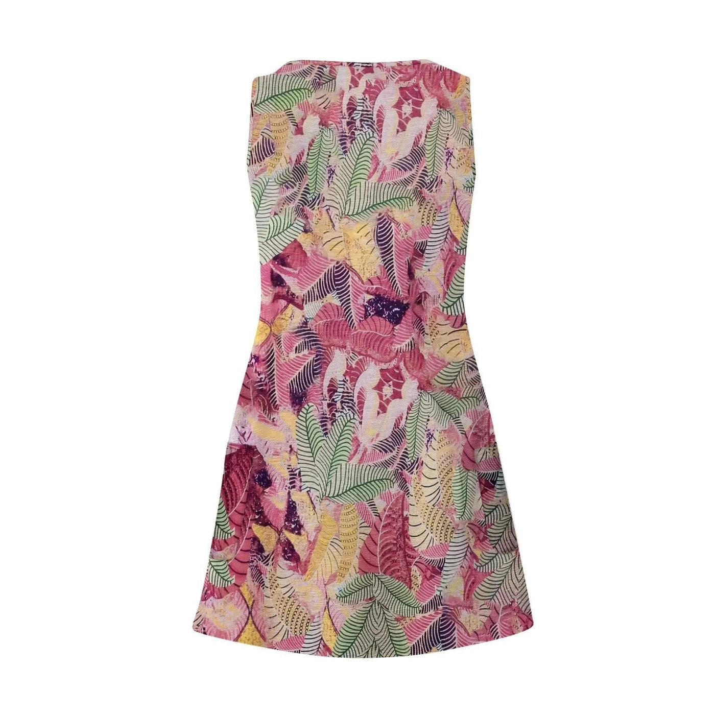 Floral Print Dresses For Women Summer Sleeveless V Neck Boho Beach Dress Vestidos Ladies Vacation Dresses Vestidos Femenino
