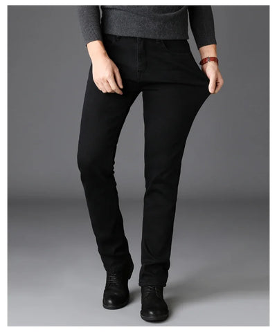 Men Classic Advanced Fashion Brand Jeans Jean Homme Man Soft Stretch Black Biker Masculino Denim Trousers Mens Pants Overalls