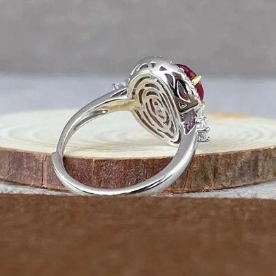 SACE GEMS Fashion 925 Sterling Silver 6*8mm Natual Ruby Luxury Rings for Women Created Wedding Engagement Party Fine Jewelry