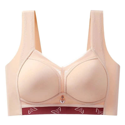 Women's Full Coverage Wirefree smooth Plus Size Bra Non Padded Bra Sexy Seamless Large Size Bra Push Up Sports Brassiere 50E 52E