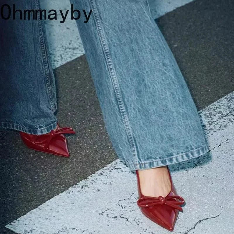 Shallow Butterfly-knot High Heel Women's Elegant Shoes | Sandals |  Wedding | Party Shoes | Summer
