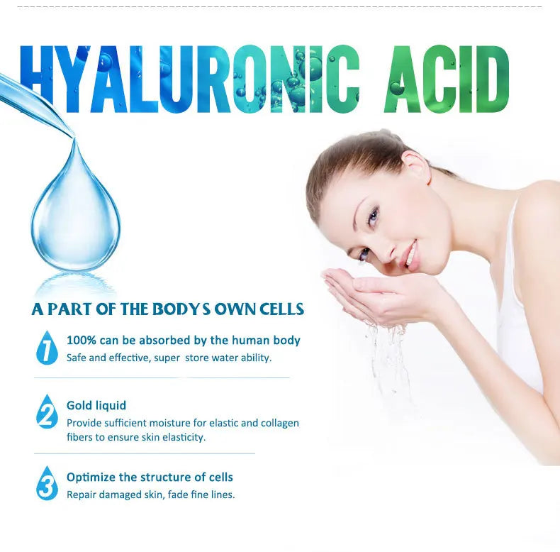 Hyaluronic Acid Solution Face Serum Moisturizing Nourishing Restore Elastic Skin Tightening and Lifting Facial Care Products