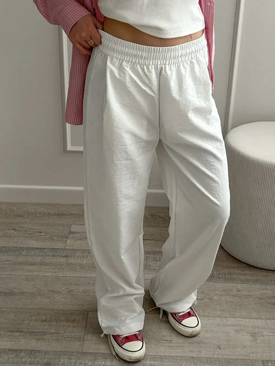 White Sweatpants For Women High Waist Loose Joggers Straight Trousers Female Black Spring Summer Casual Woman Long Pant Wide Leg