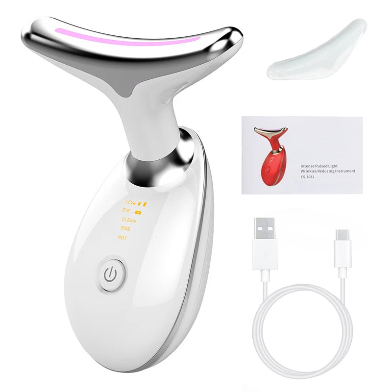 New 3 Colors Neck Face Beauty Device Facial Lifting Machine Skin Tighten Reduce Double Chin Anti Wrinkle Remove Lifting Massager