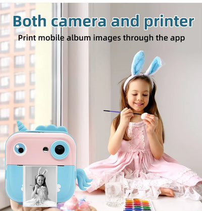 Digital Children Camera For Photography Instant Print Photo Kids Camera Mini Thermal Printer Video Educational Toys Gift