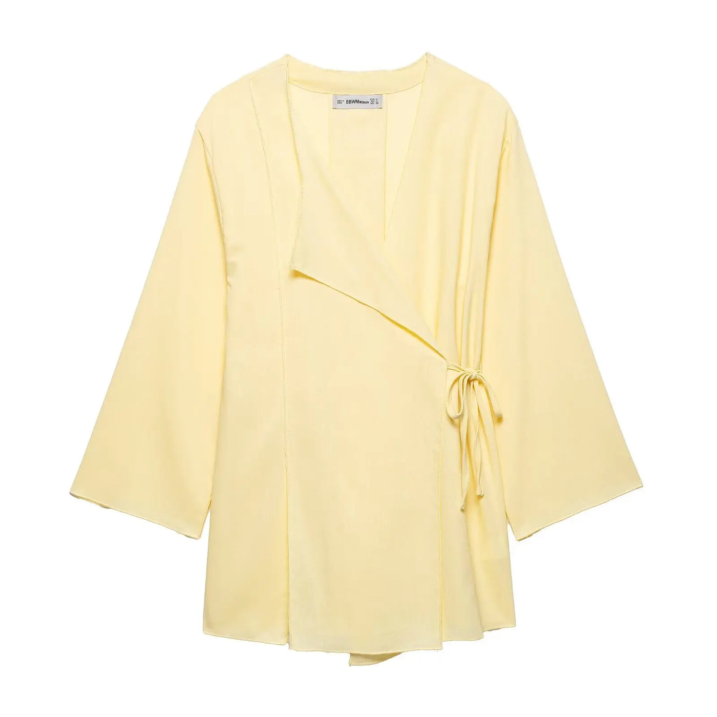 2025 Woman Fashion Linen Kimono Cross Coat Fashionable Women's Linen Blouse Shirt Women Brand Clothing