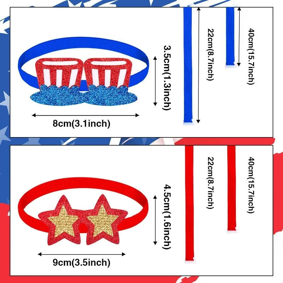 50/100 4th of July Pet Accessories Dog Bowties Pet items Small Dog Cat Bowtie Collar Bow Tie Dog For American Independence Day