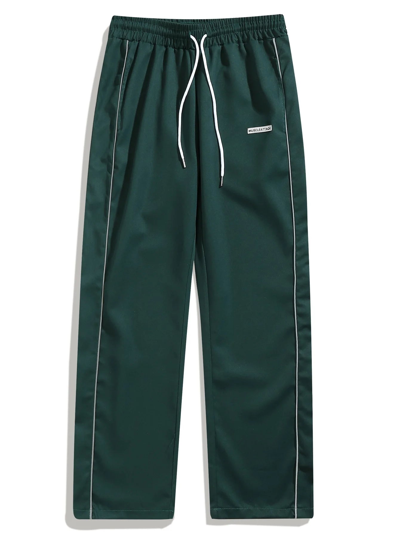 Men's New Woven Trousers High Street Trend Retro Casual Cuff Long Pants