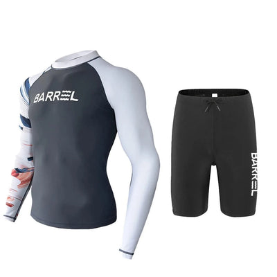 Long Sleeve Neoprene Wetsuit Women Rash Guards Swimwear Two-Piece Swimsuit Men Surfing Swimming Suit Beach Diving Bath Suit