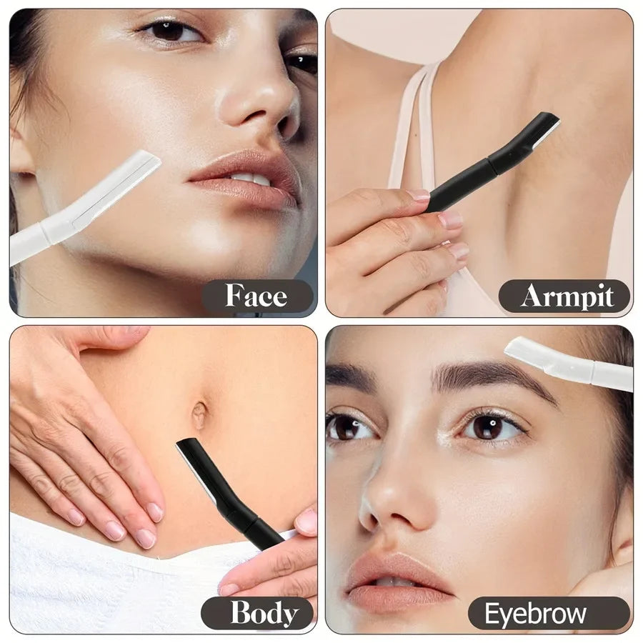 4pcs Eyebrow Razor, Face Razors For Women Facial Hair, Eyebrow Shaver, Dermaplaning Tool To Exfoliate And Refresh The Skin