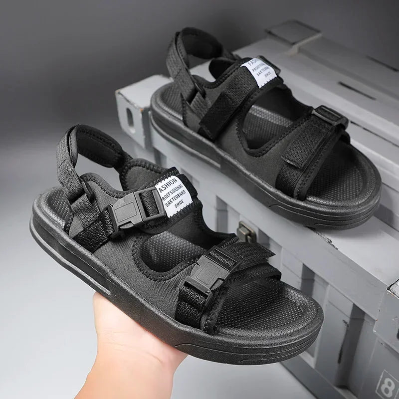 Men Sandals 2024 Trending Men's Luxury Sandals Man Summer 2024 Shiatsu Slippers Flat Sandal Beach Shoes Platform Sandals. Mens