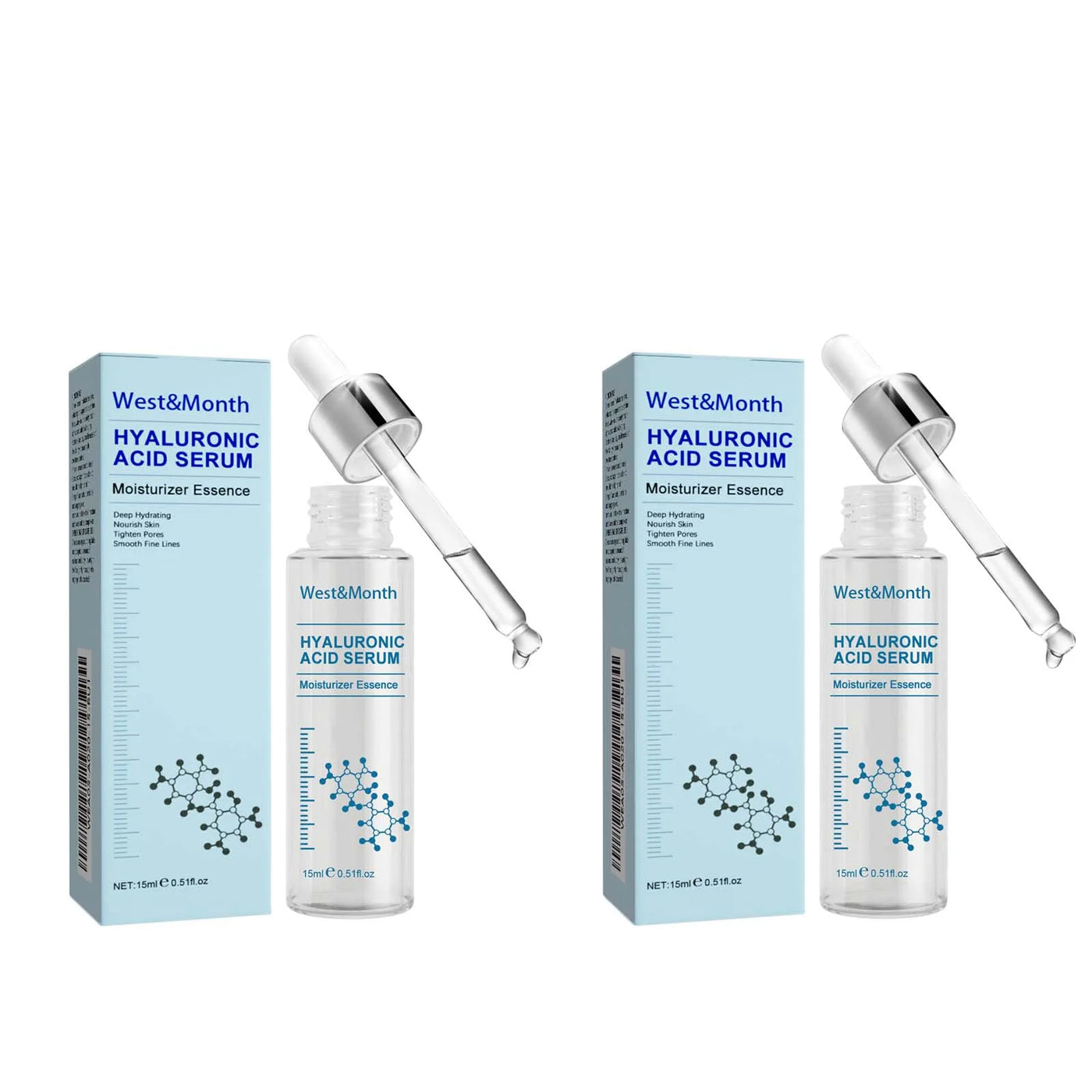 Hyaluronic Acid Facial Serum Fade Fine Line Wrinkle Shrink Pores Tightening Nourishing Deep Moisturizing Facial Skin Essence