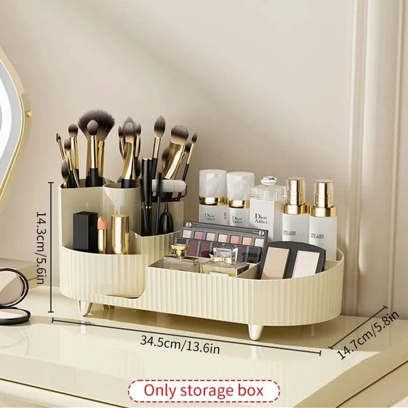 Makeup Organiser Lipsticks Container Vanity 360° Rotating Makeup Brush Holder