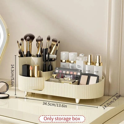 Makeup Organiser Lipsticks Container Vanity 360° Rotating Makeup Brush Holder