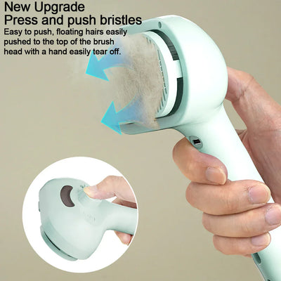 Dog Steam Grooming Brush Pet Spray Hair Removal Comb ABS Luxury Grooming Brush For Smooth Coat Pet 3 In 1 Groomer Steam