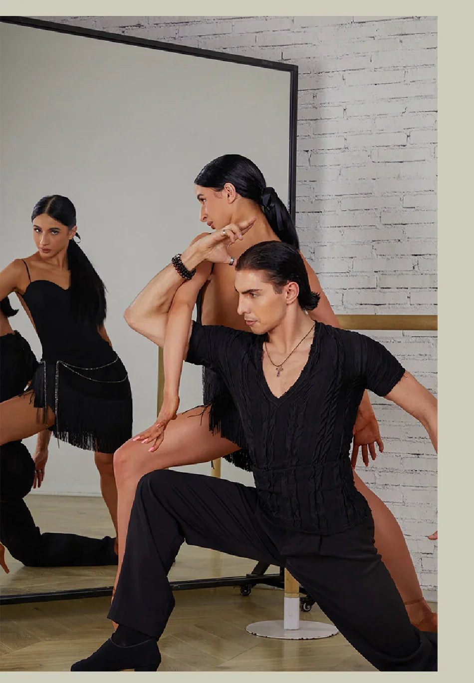 Female Latin Dance Dress Women Performance Belly Modern Dancing Dresses Striped Bare Back Design Bodysuit