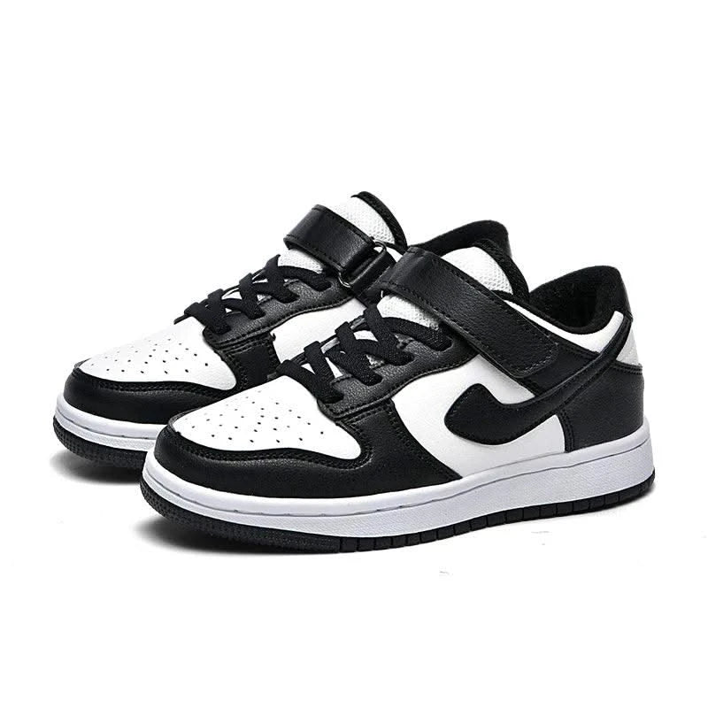 Boys' sports shoes 2025 new leather-covered waterproof children's casual shoes primary school trend non-slip board shoes