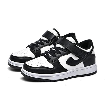 Boys' sports shoes 2025 new leather-covered waterproof children's casual shoes primary school trend non-slip board shoes